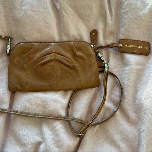 Monserat De Lucca Small Crossbody Brown Leather Bag - Picture 3 of 7